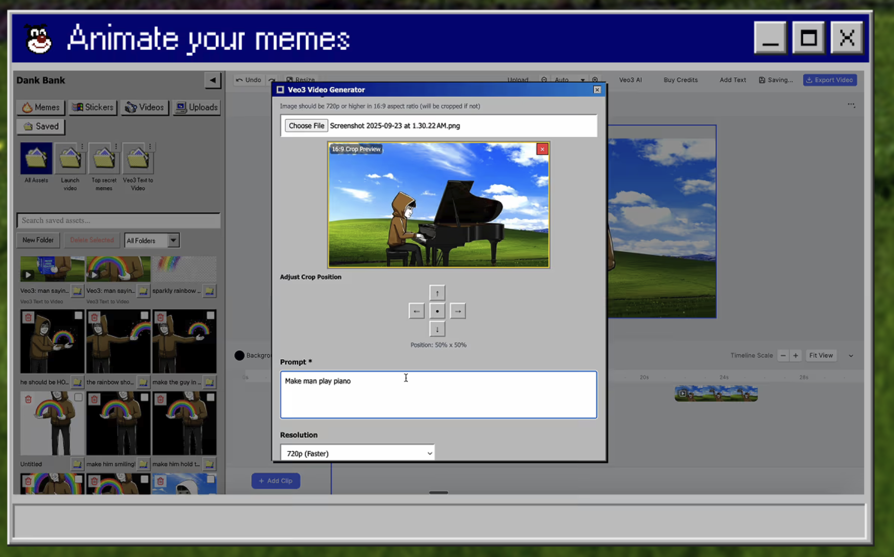 MemeLord animate your memes video generator